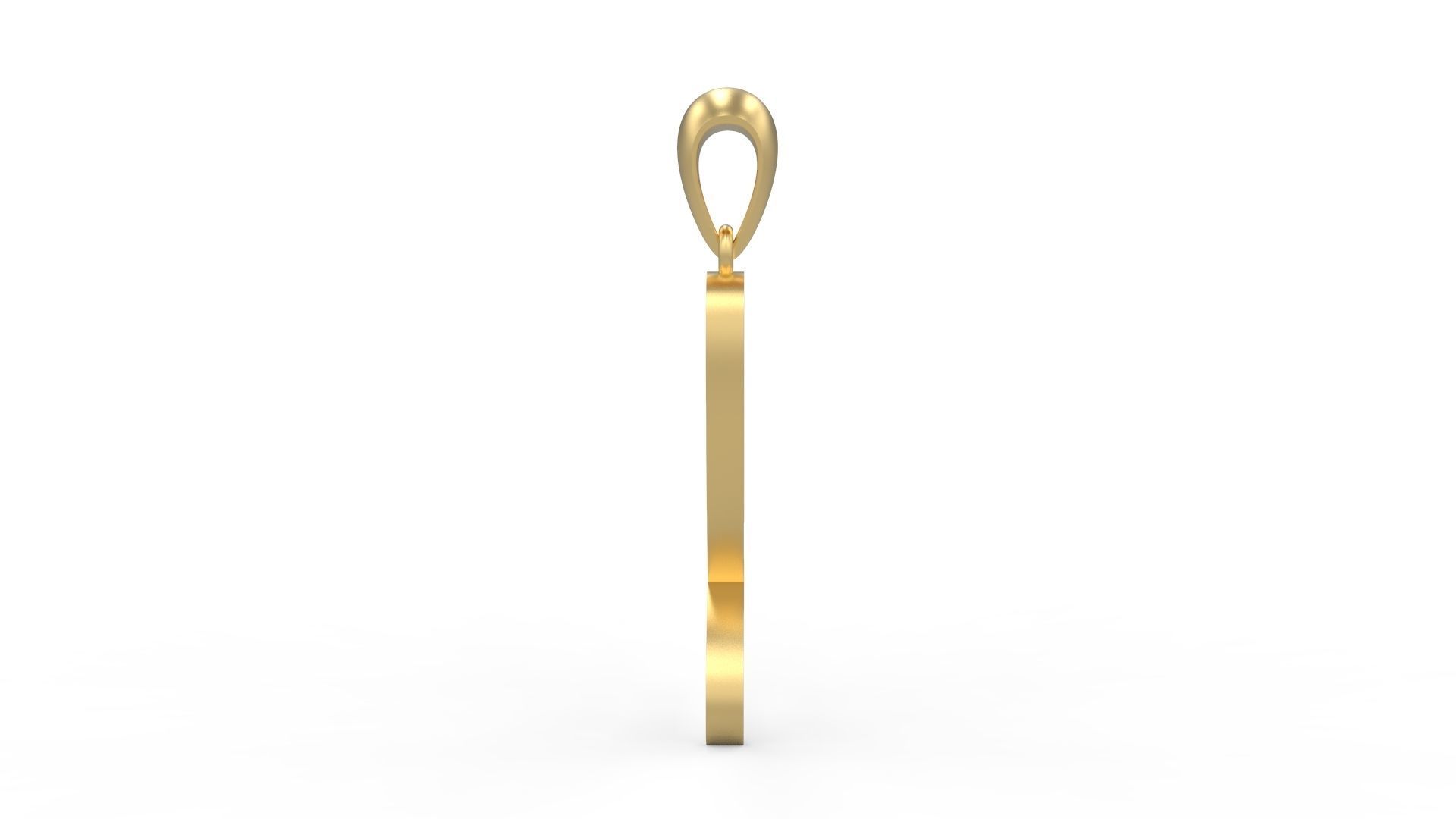 Initial Letters Pendant Amarillo Q 3D print model_2