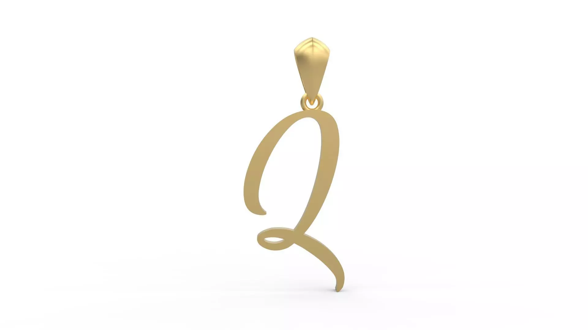 Initial Letters Pendant Amarillo Q 3D print model_0