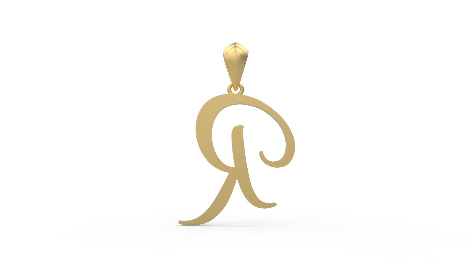 Initial Letters Pendant Amarillo R 3D print model_4