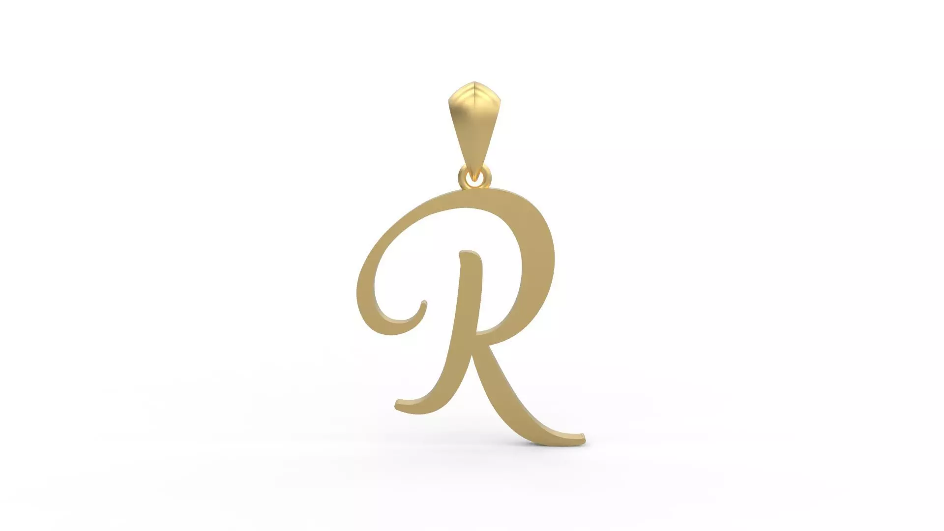 Initial Letters Pendant Amarillo R 3D print model_0