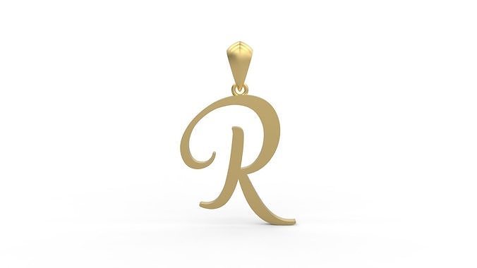 Initial Letters Pendant Amarillo R 3D print model