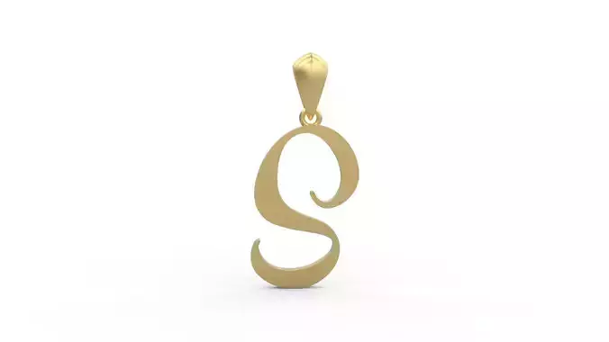 Initial Letters Pendant Amarillo S 3D print model