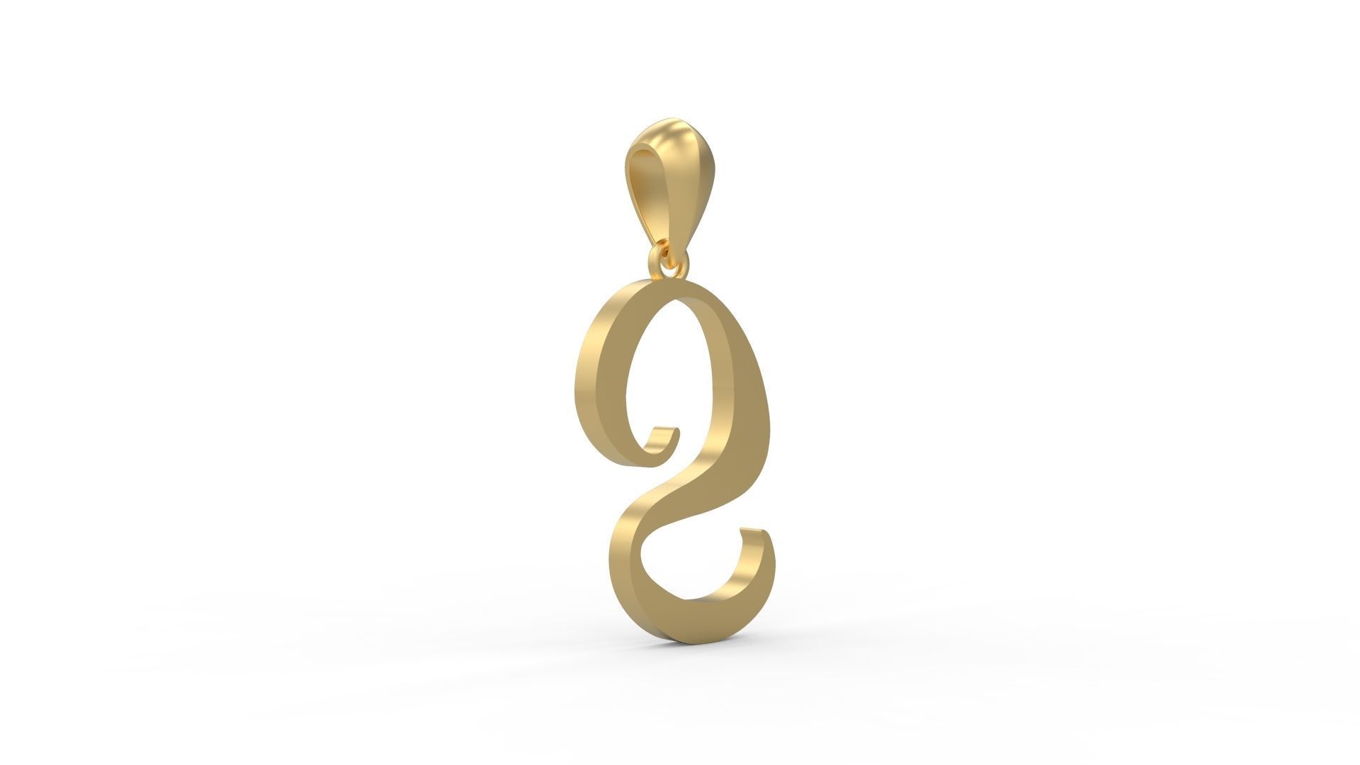 Initial Letters Pendant Amarillo S 3D print model_3