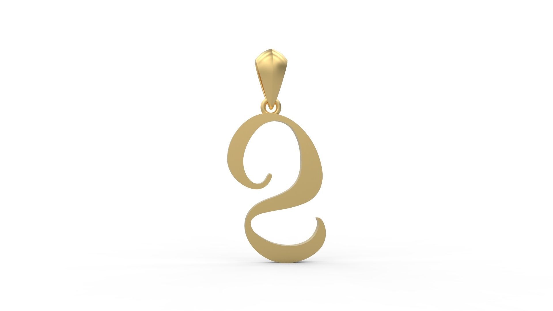 Initial Letters Pendant Amarillo S 3D print model_4