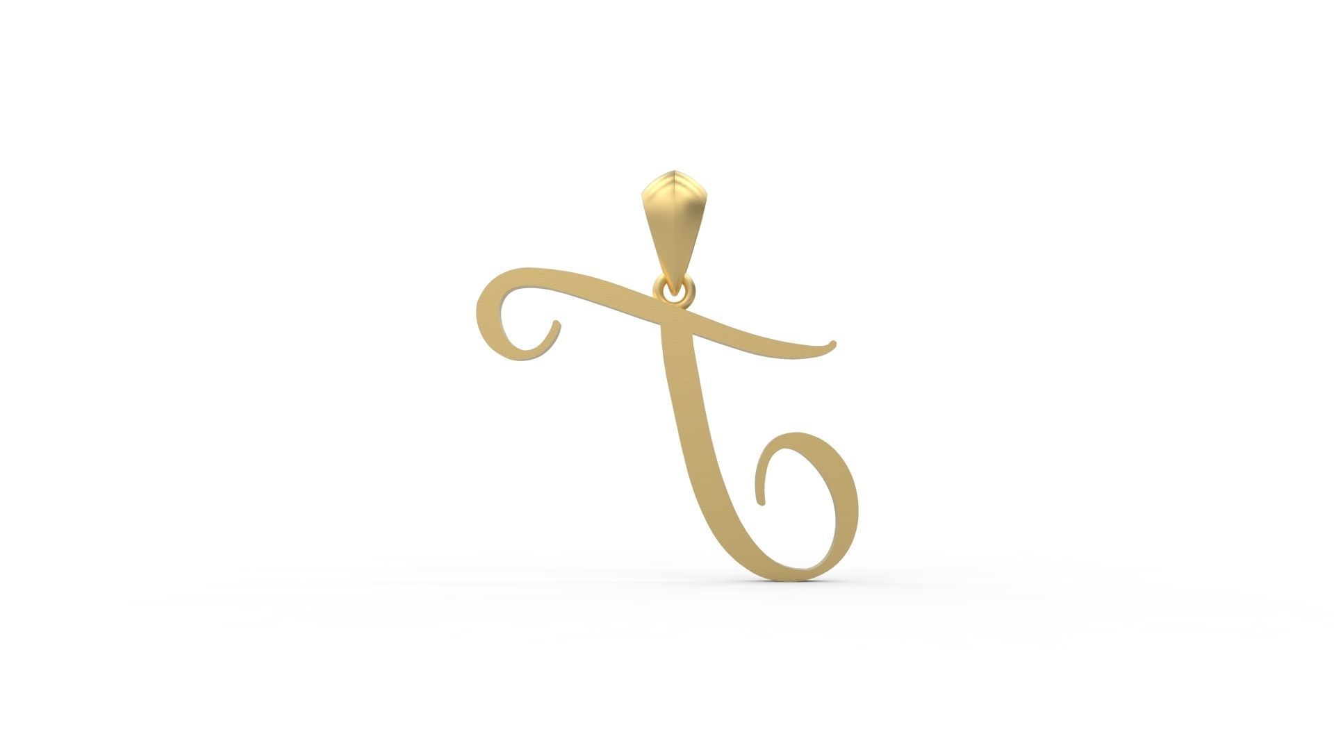Initial Letters Pendant Amarillo T 3D print model_4