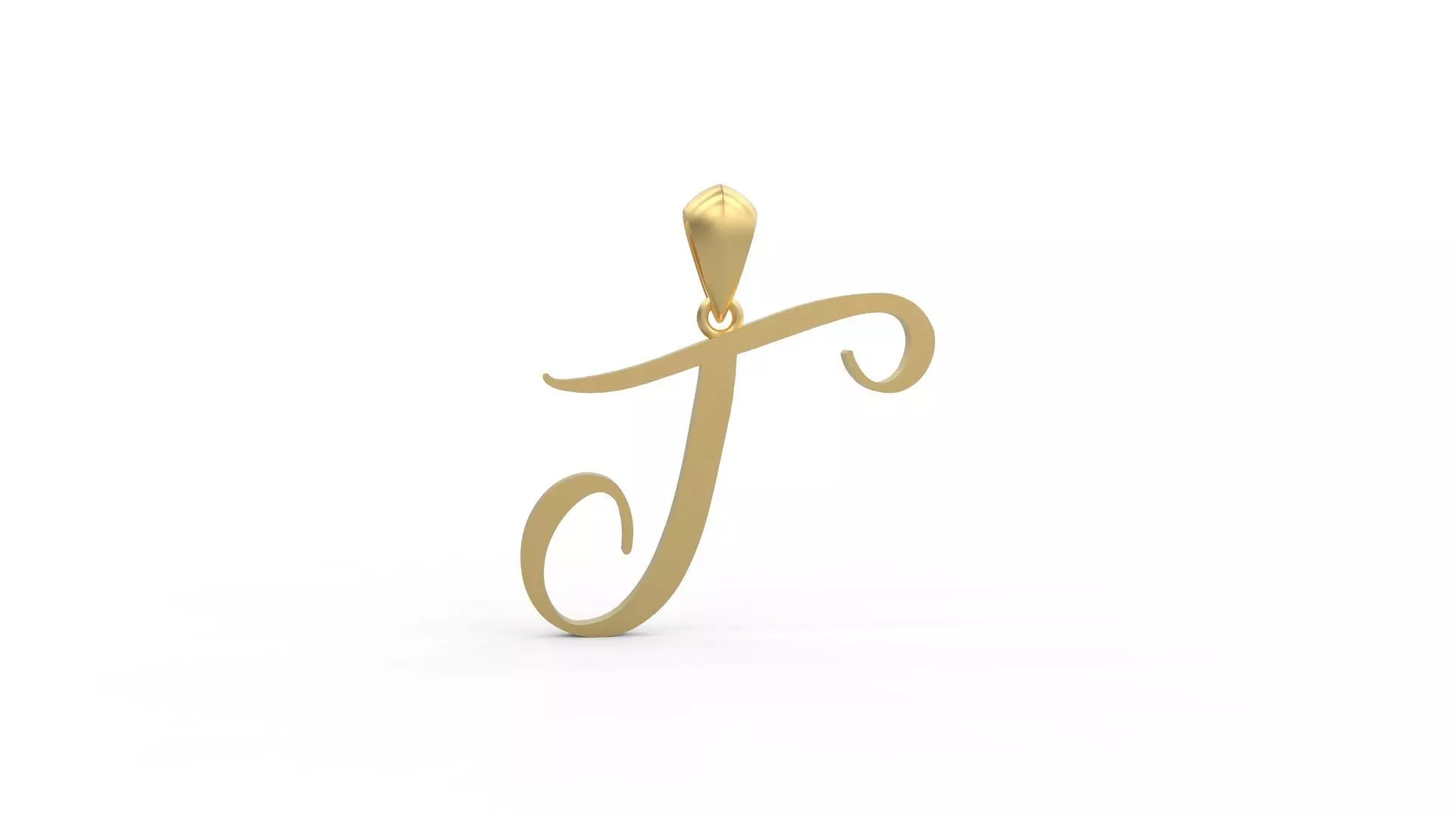 Initial Letters Pendant Amarillo T 3D print model_0