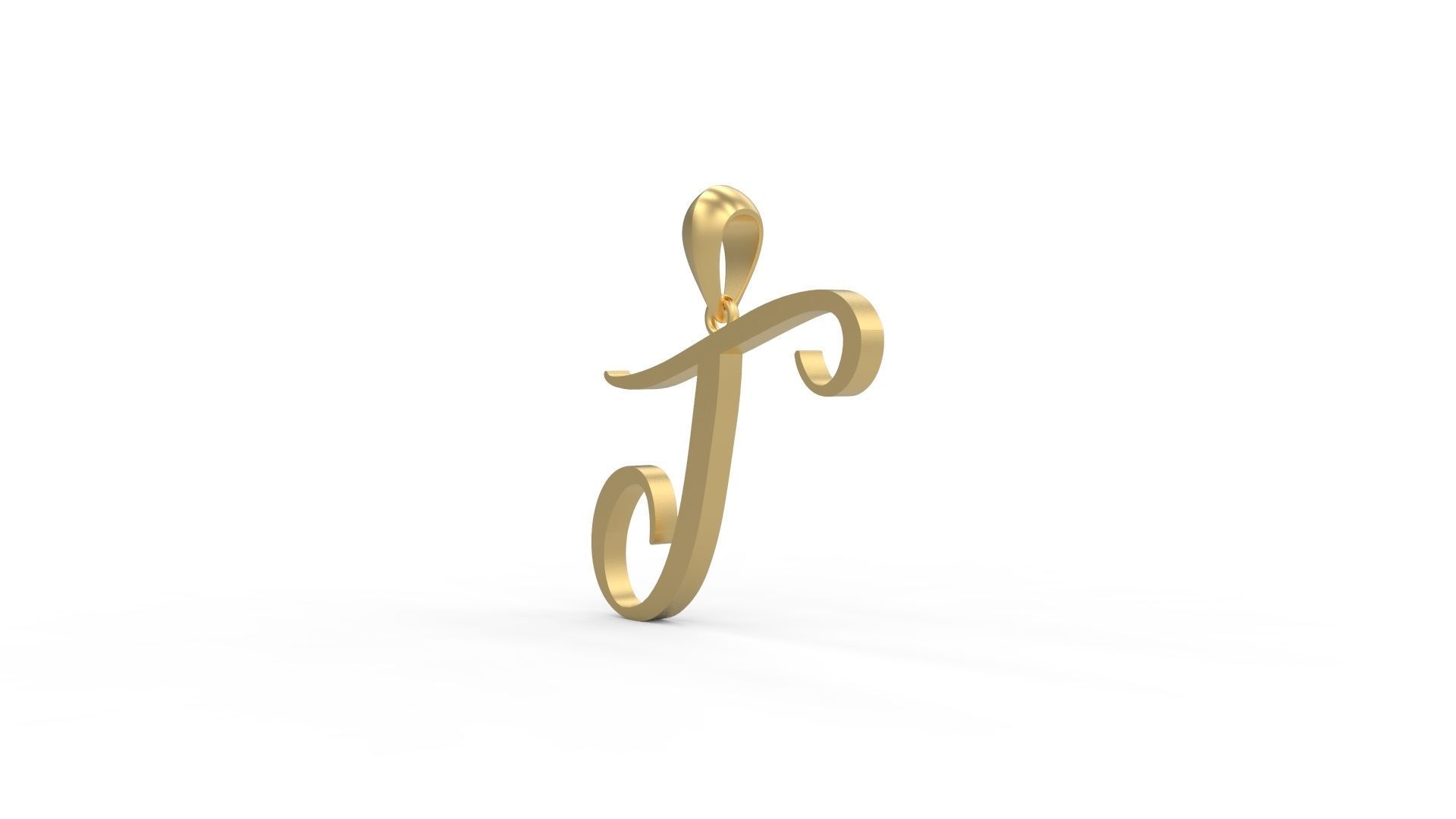Initial Letters Pendant Amarillo T 3D print model_1