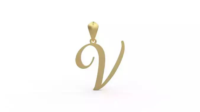 Initial Letters Pendant Amarillo V 3D print model