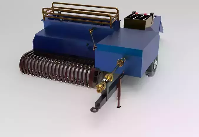 Baler Machine Low-poly 3D model