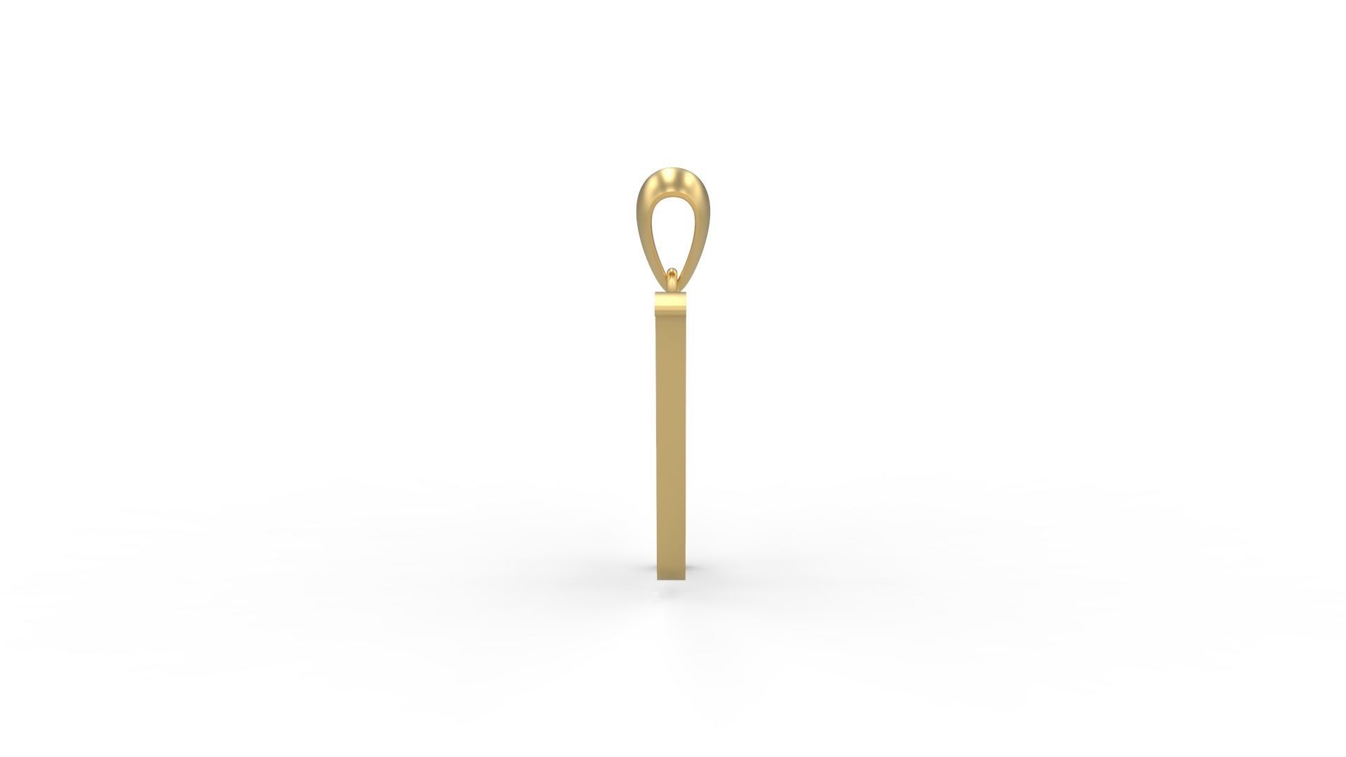 Initial Letters Pendant Amarillo W 3D print model_2