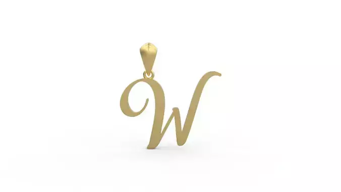 Initial Letters Pendant Amarillo W 3D print model