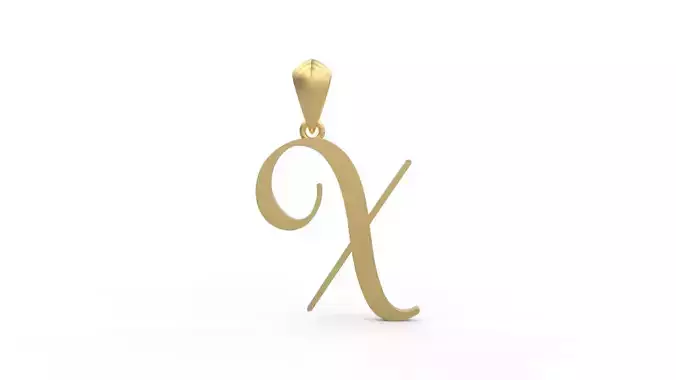 Initial Letters Pendant Amarillo X 