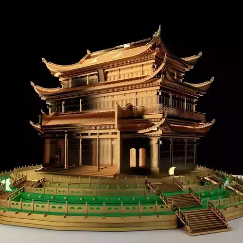 Chinese ancient  house   3D model