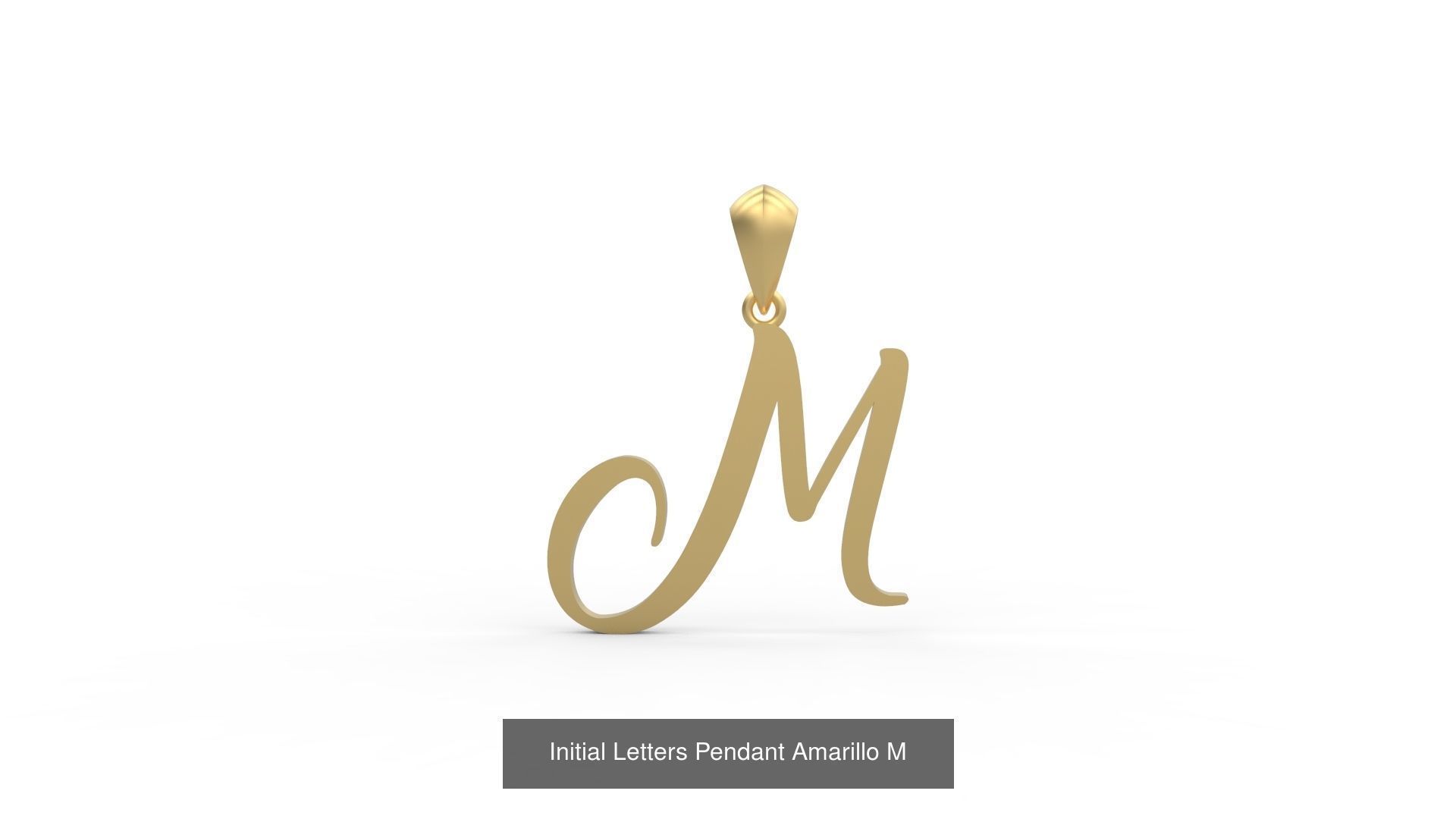 Initial Letters Pendant Alphabets Amarillo 3D Model Collection_16
