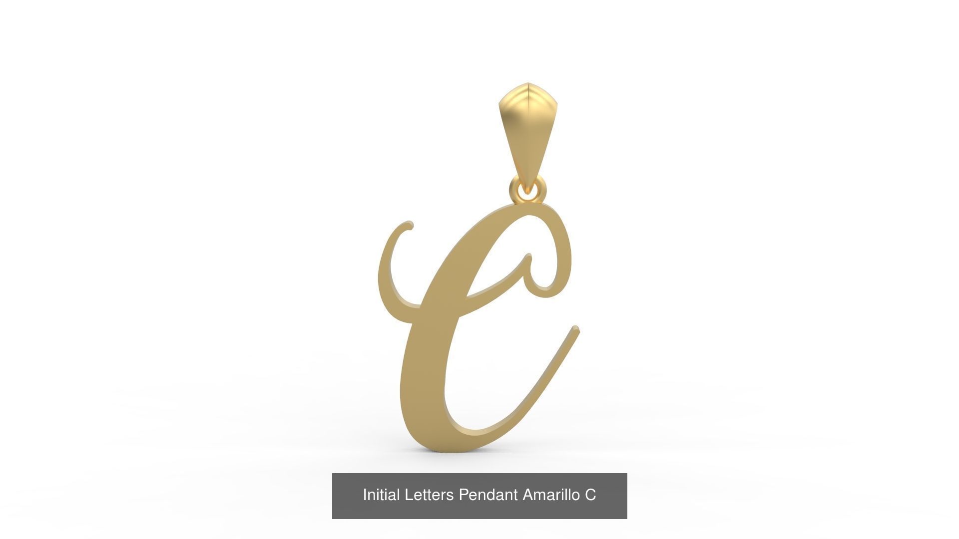Initial Letters Pendant Alphabets Amarillo 3D Model Collection_6