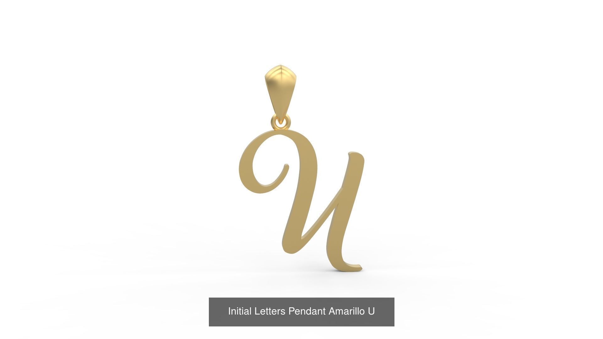 Initial Letters Pendant Alphabets Amarillo 3D Model Collection_24