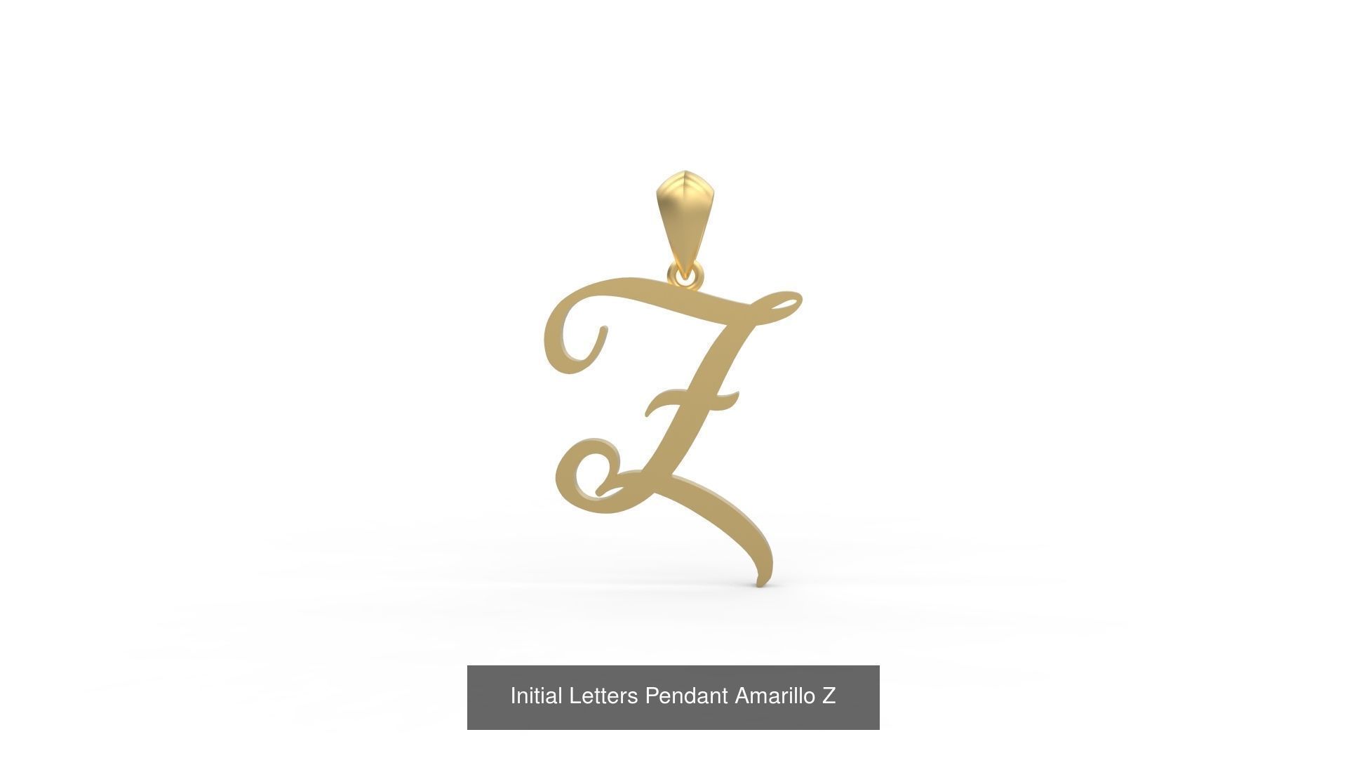 Initial Letters Pendant Alphabets Amarillo 3D Model Collection_29
