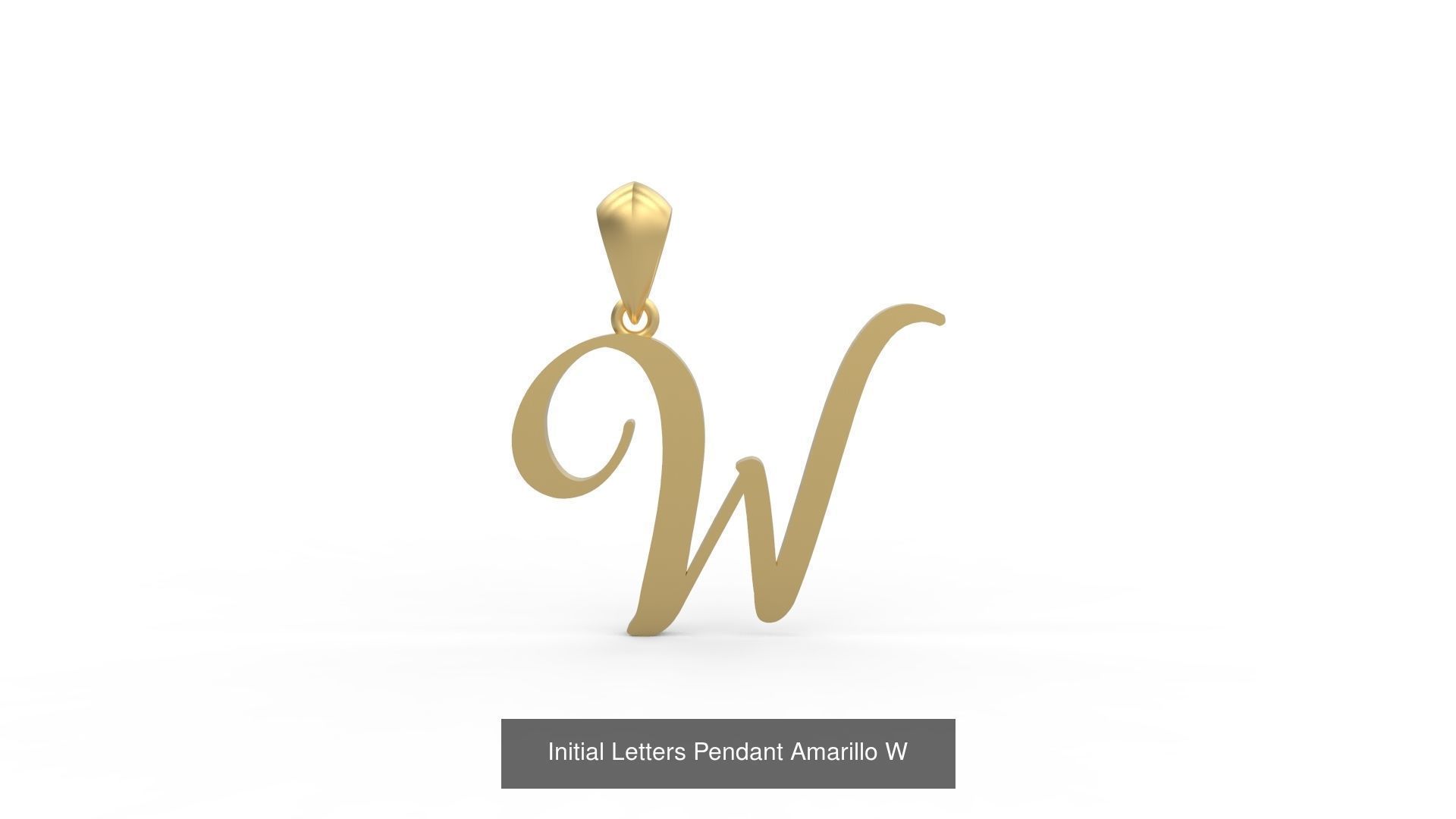 Initial Letters Pendant Alphabets Amarillo 3D Model Collection_26
