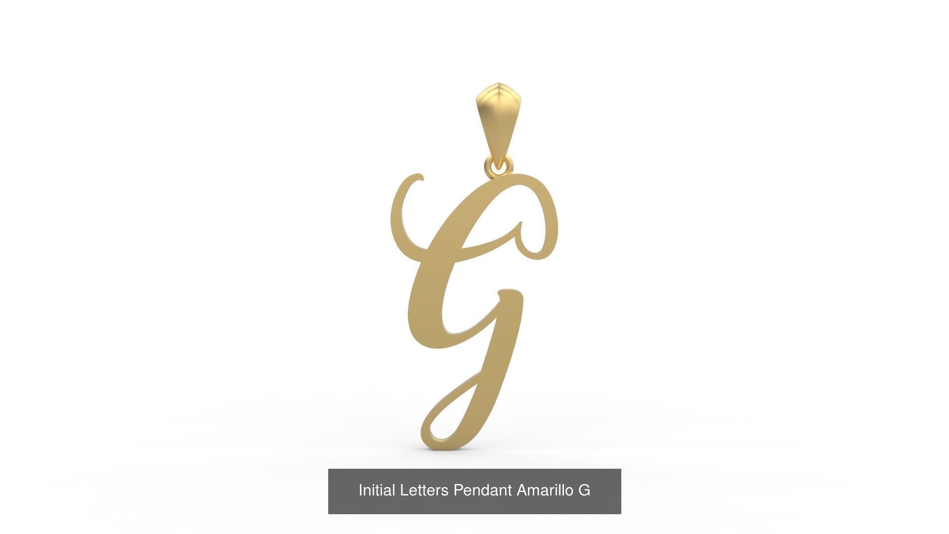 Initial Letters Pendant Alphabets Amarillo 3D Model Collection_10