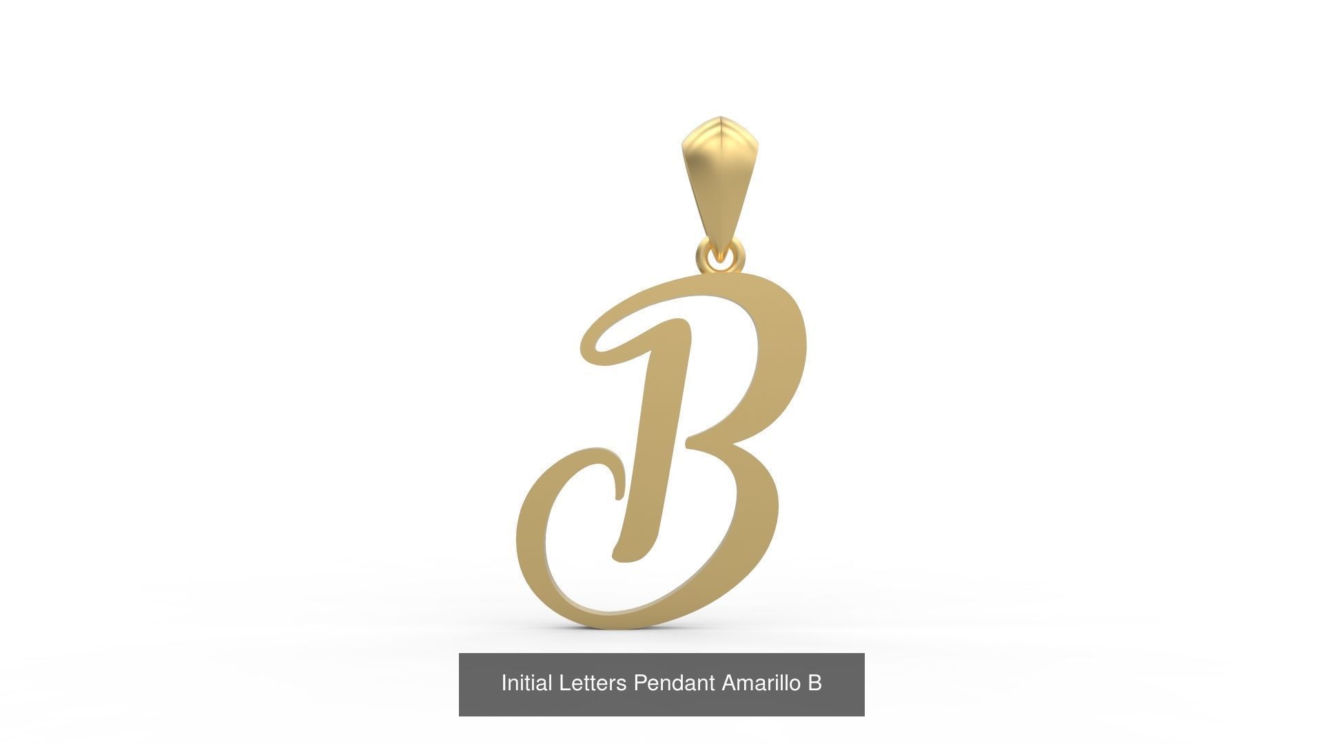 Initial Letters Pendant Alphabets Amarillo 3D Model Collection_5