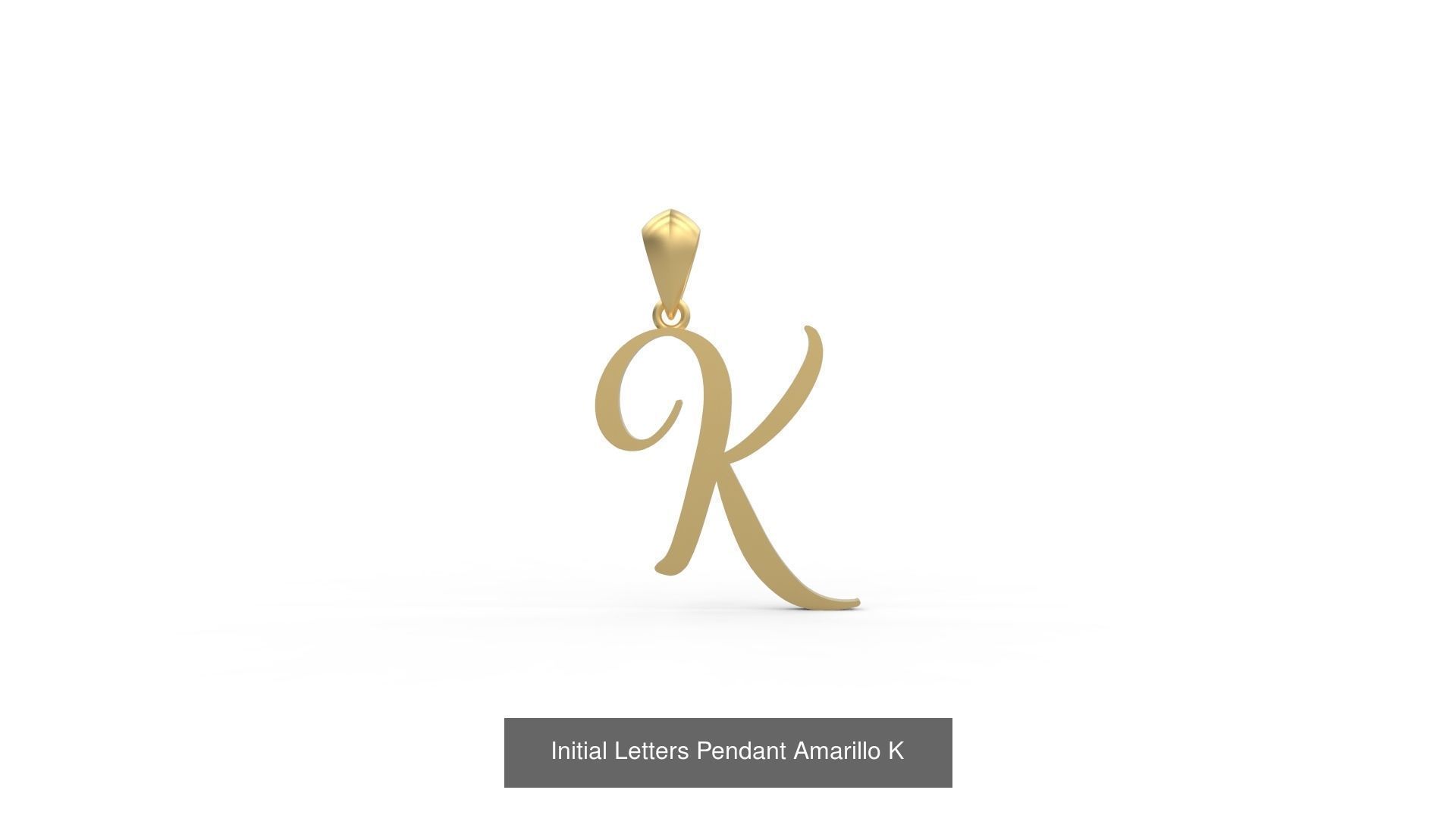 Initial Letters Pendant Alphabets Amarillo 3D Model Collection_14