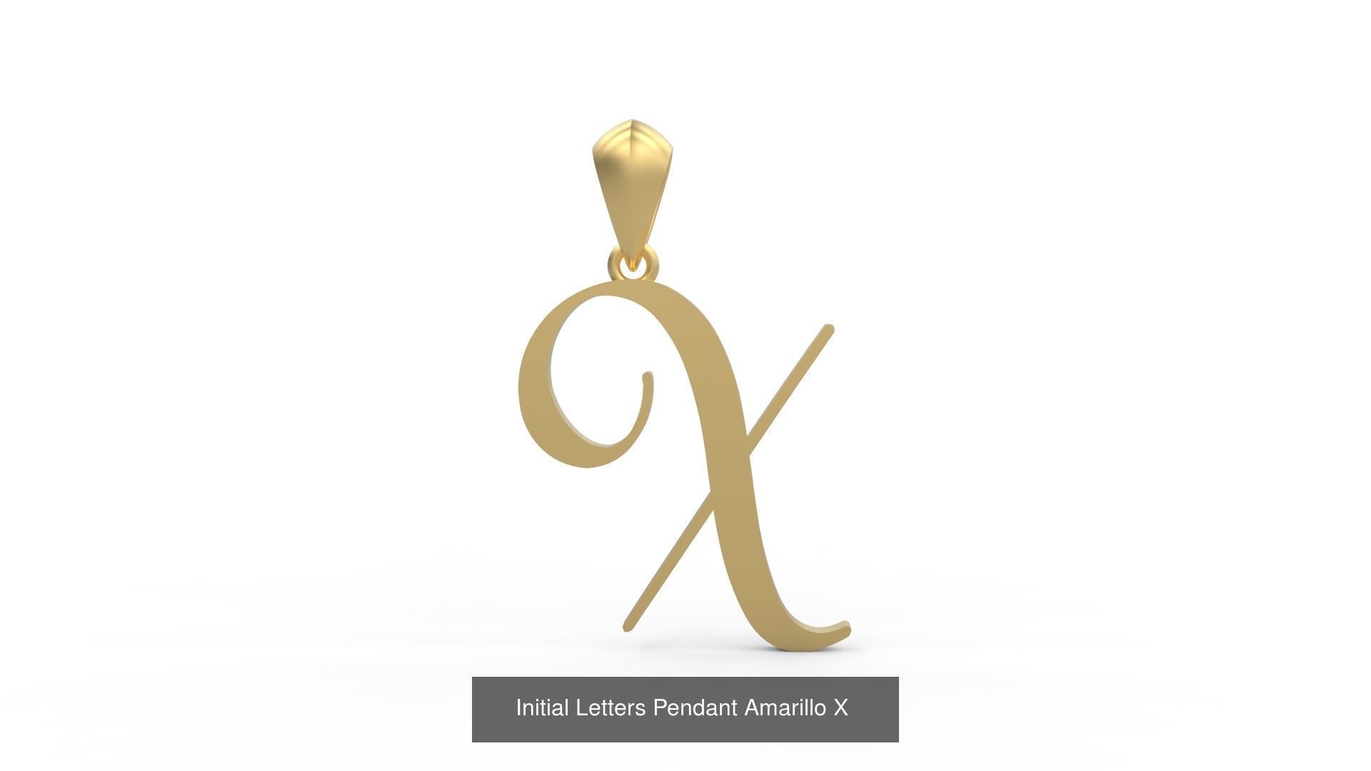 Initial Letters Pendant Alphabets Amarillo 3D Model Collection_27