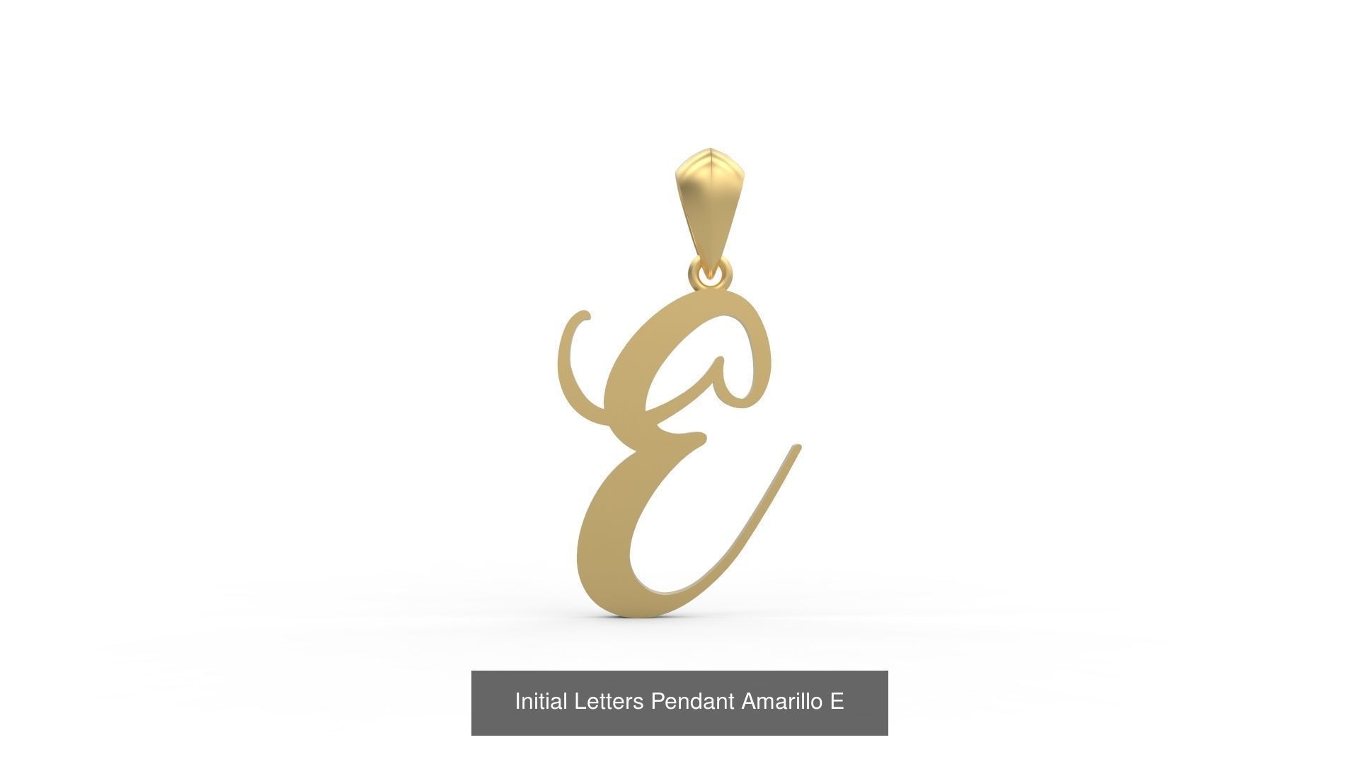 Initial Letters Pendant Alphabets Amarillo 3D Model Collection_8