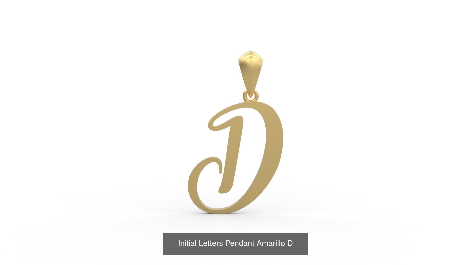 Initial Letters Pendant Alphabets Amarillo 3D Model Collection_7