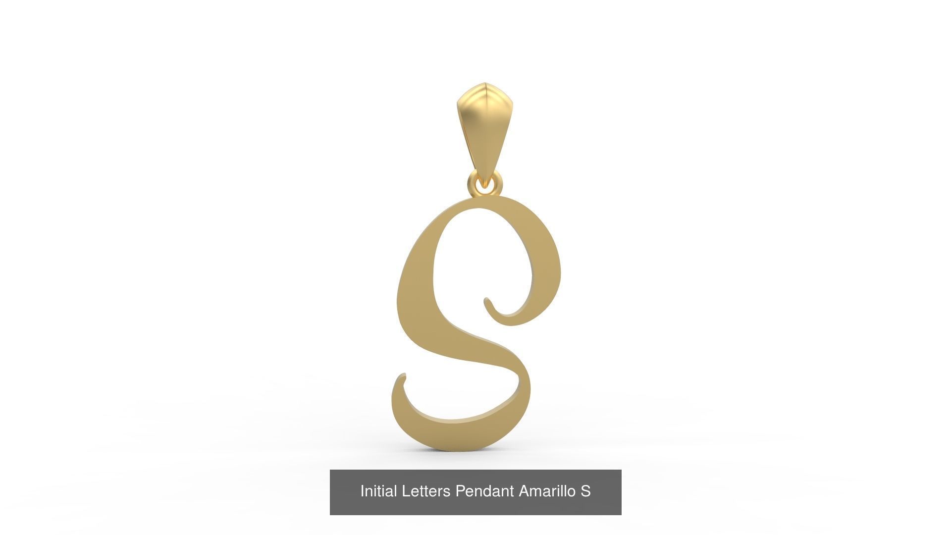 Initial Letters Pendant Alphabets Amarillo 3D Model Collection_22