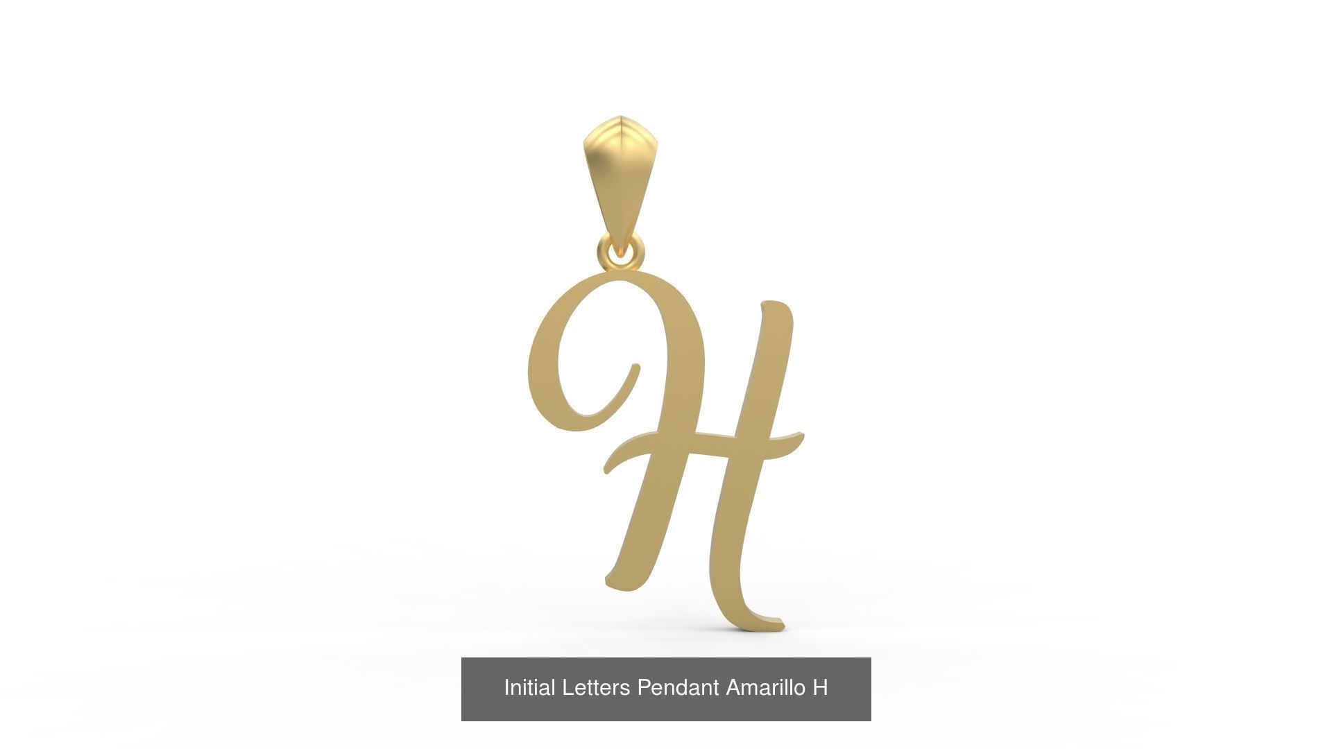 Initial Letters Pendant Alphabets Amarillo 3D Model Collection_11