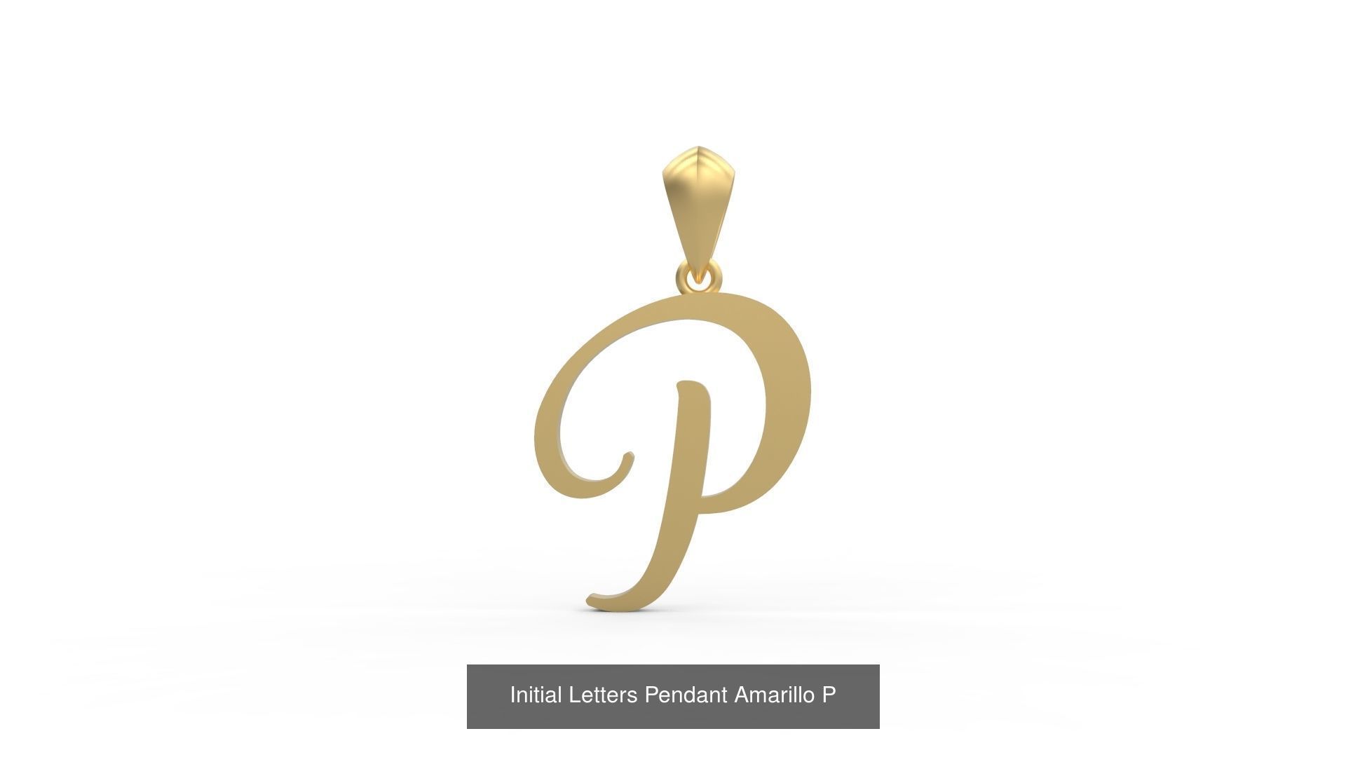 Initial Letters Pendant Alphabets Amarillo 3D Model Collection_19