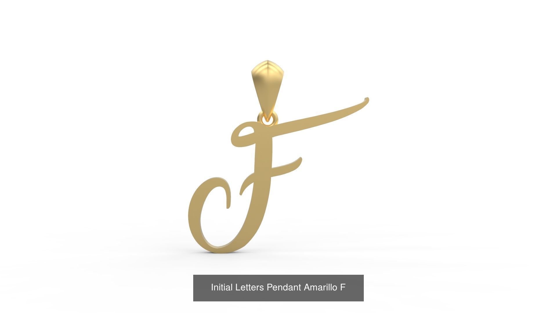 Initial Letters Pendant Alphabets Amarillo 3D Model Collection_9