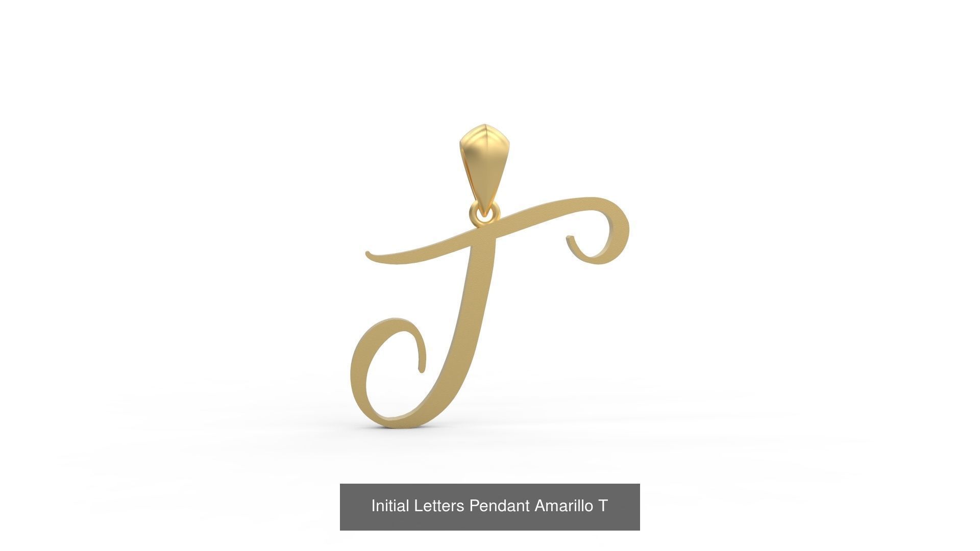Initial Letters Pendant Alphabets Amarillo 3D Model Collection_23