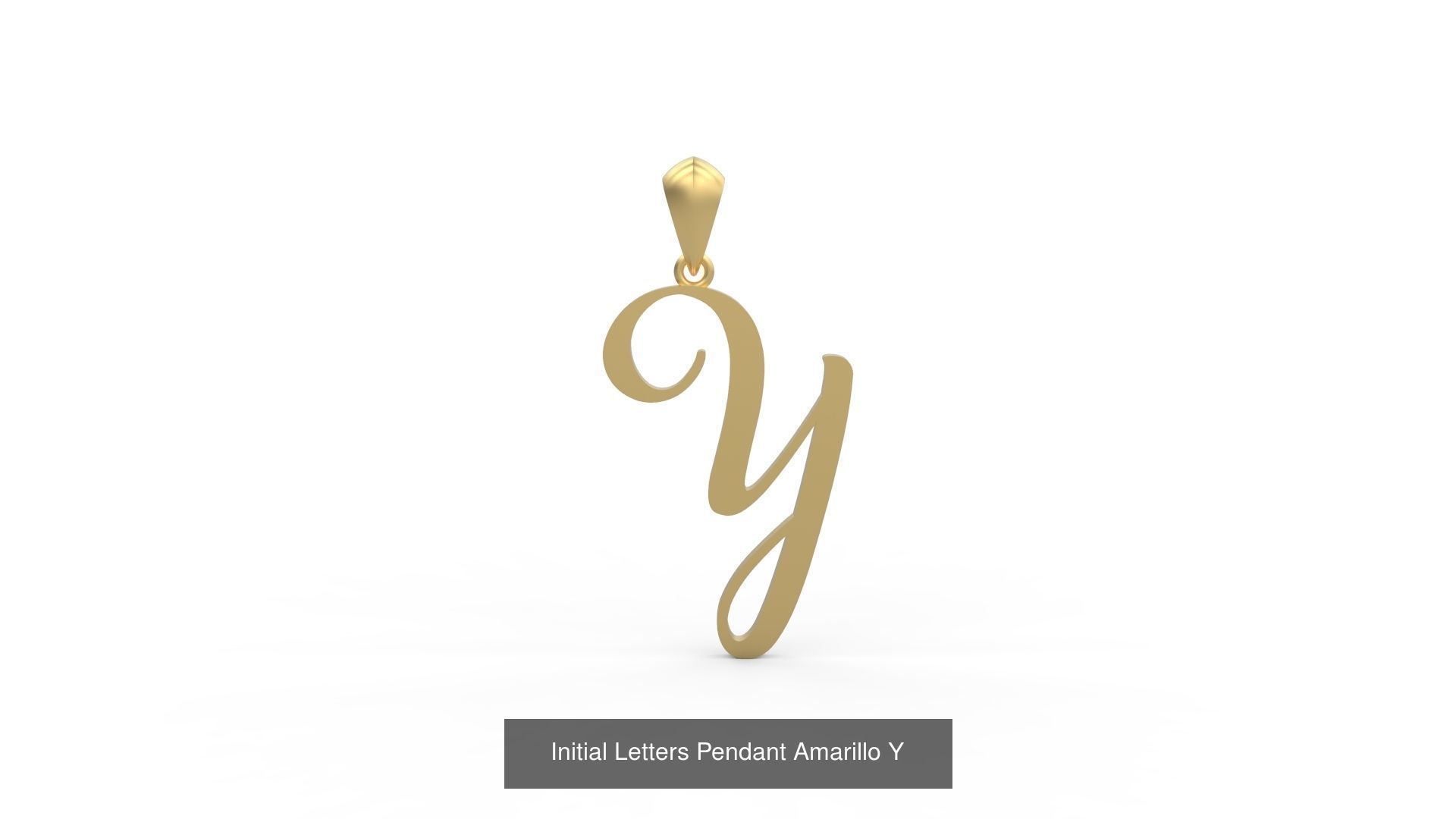 Initial Letters Pendant Alphabets Amarillo 3D Model Collection_28