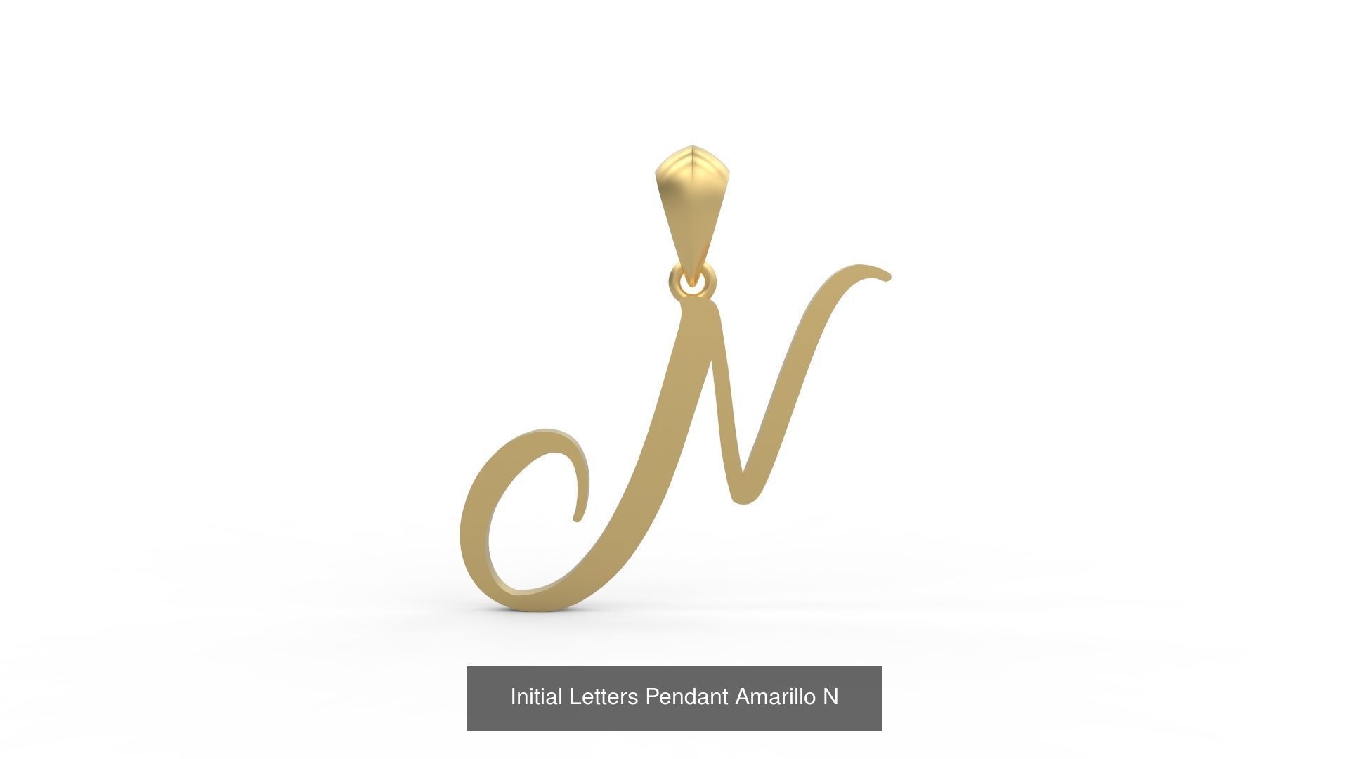 Initial Letters Pendant Alphabets Amarillo 3D Model Collection_17