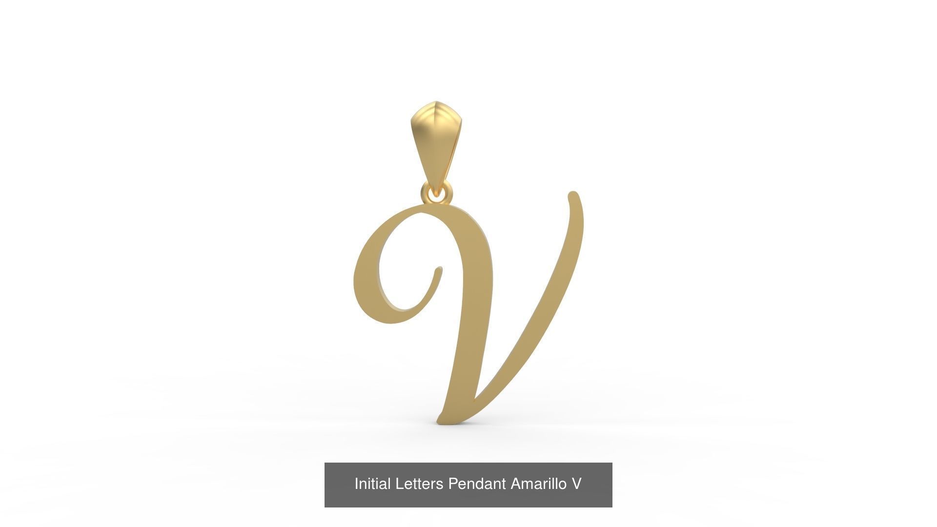Initial Letters Pendant Alphabets Amarillo 3D Model Collection_25