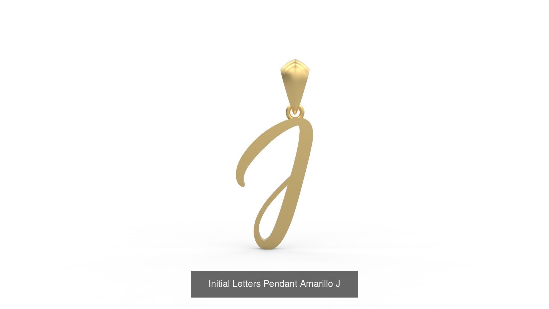 Initial Letters Pendant Alphabets Amarillo 3D Model Collection_13