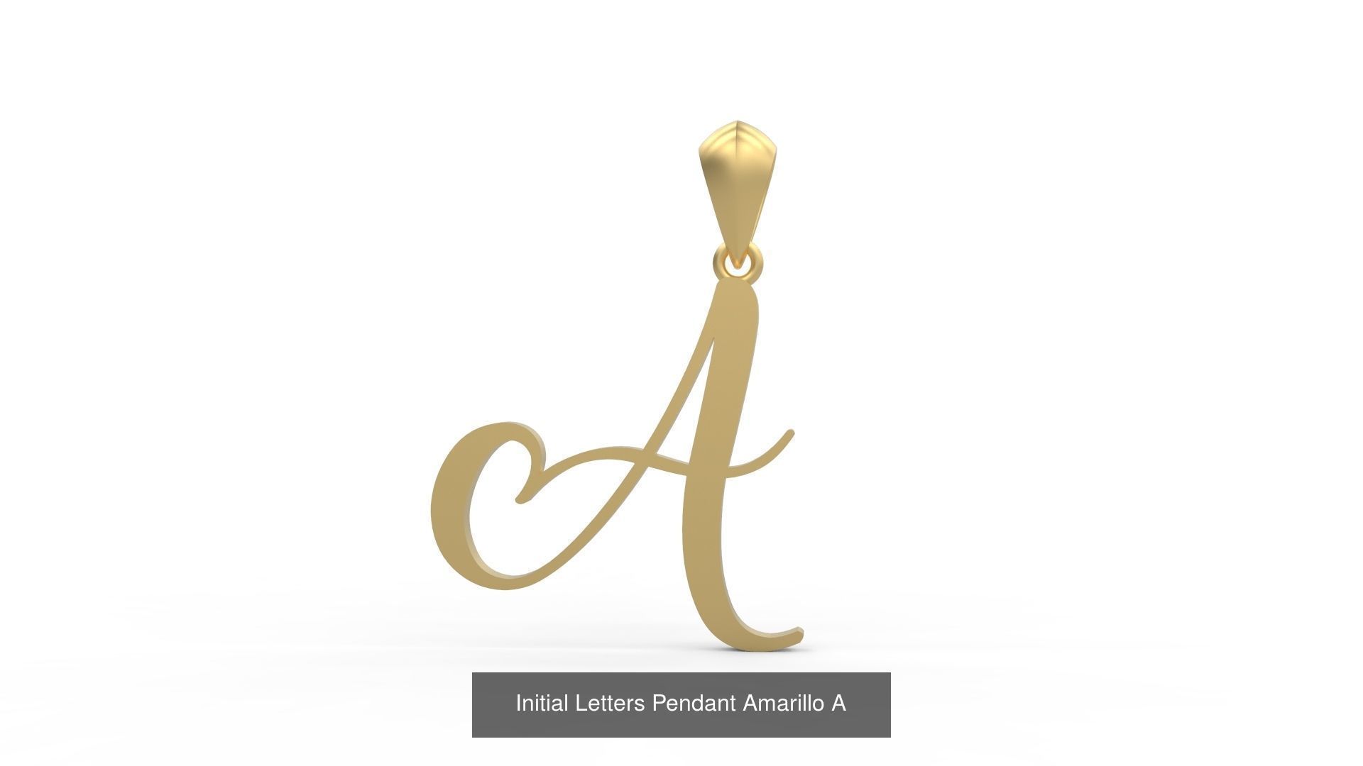 Initial Letters Pendant Alphabets Amarillo 3D Model Collection_4