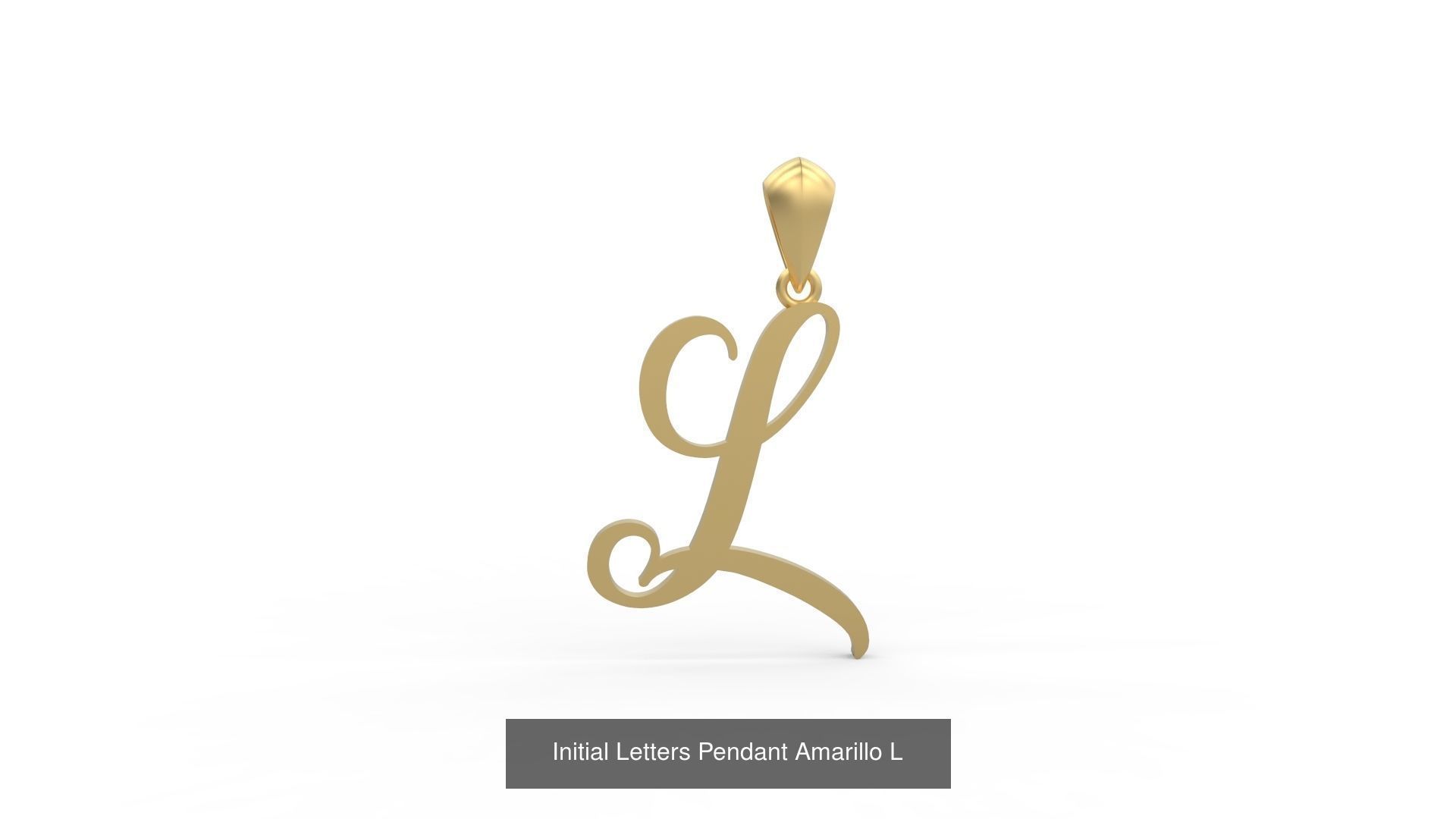 Initial Letters Pendant Alphabets Amarillo 3D Model Collection_15