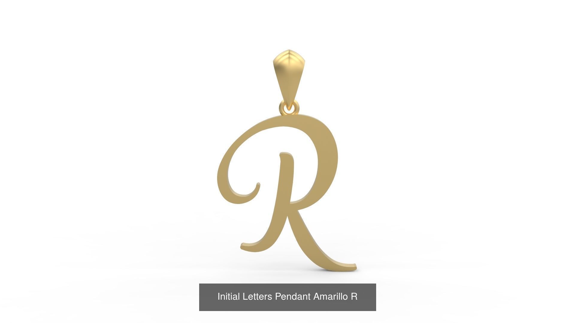 Initial Letters Pendant Alphabets Amarillo 3D Model Collection_21
