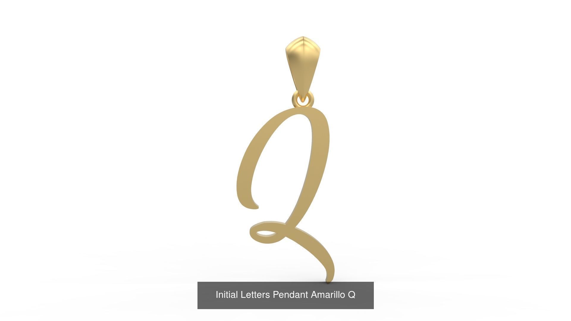 Initial Letters Pendant Alphabets Amarillo 3D Model Collection_20