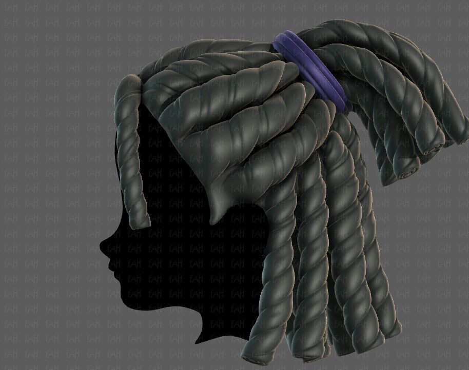 3D Hair style for boy V78 3D model_7