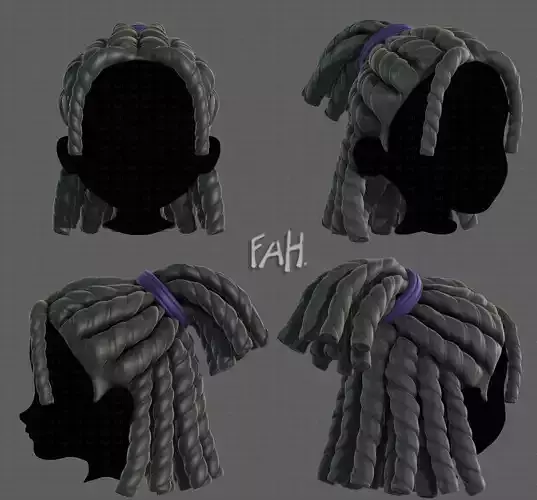 3D Hair style for boy V78 3D model