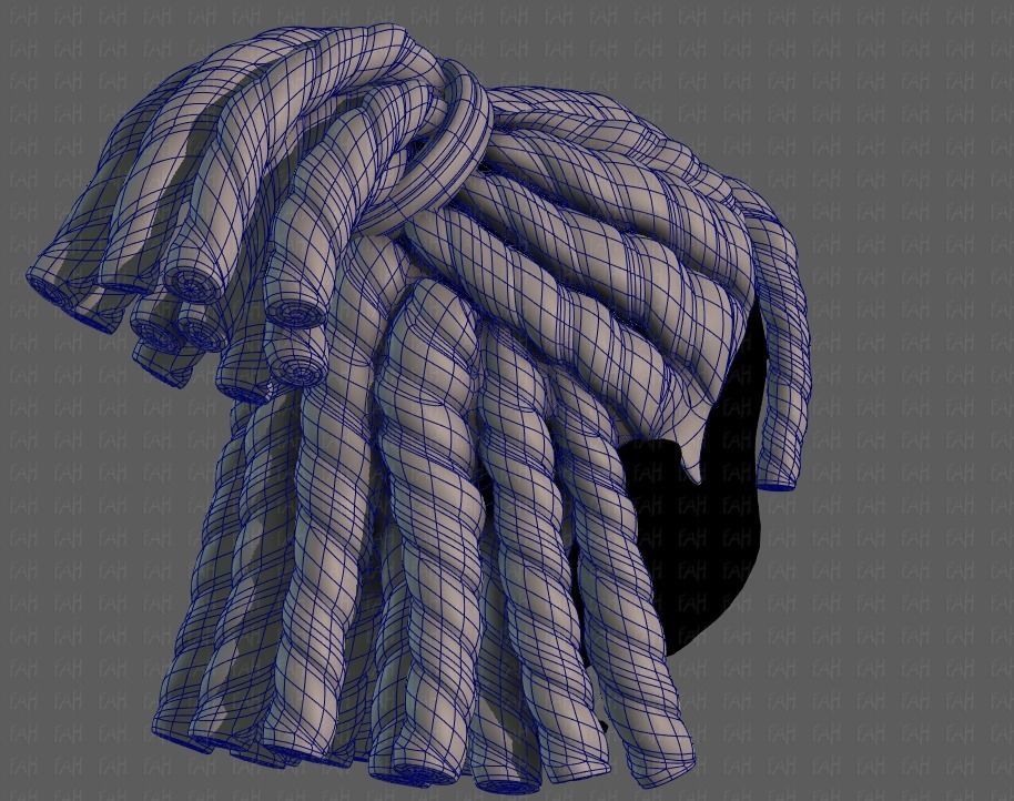 3D Hair style for boy V78 3D model_12