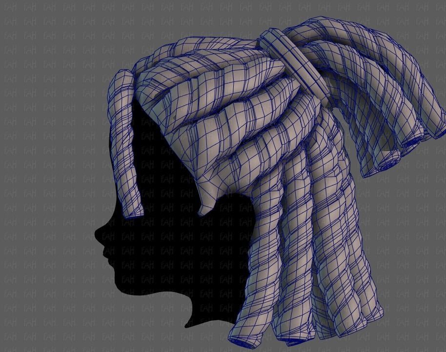 3D Hair style for boy V78 3D model_31