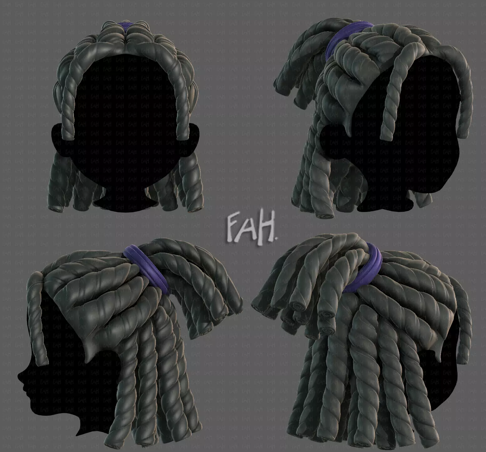 3D Hair style for boy V78 3D model