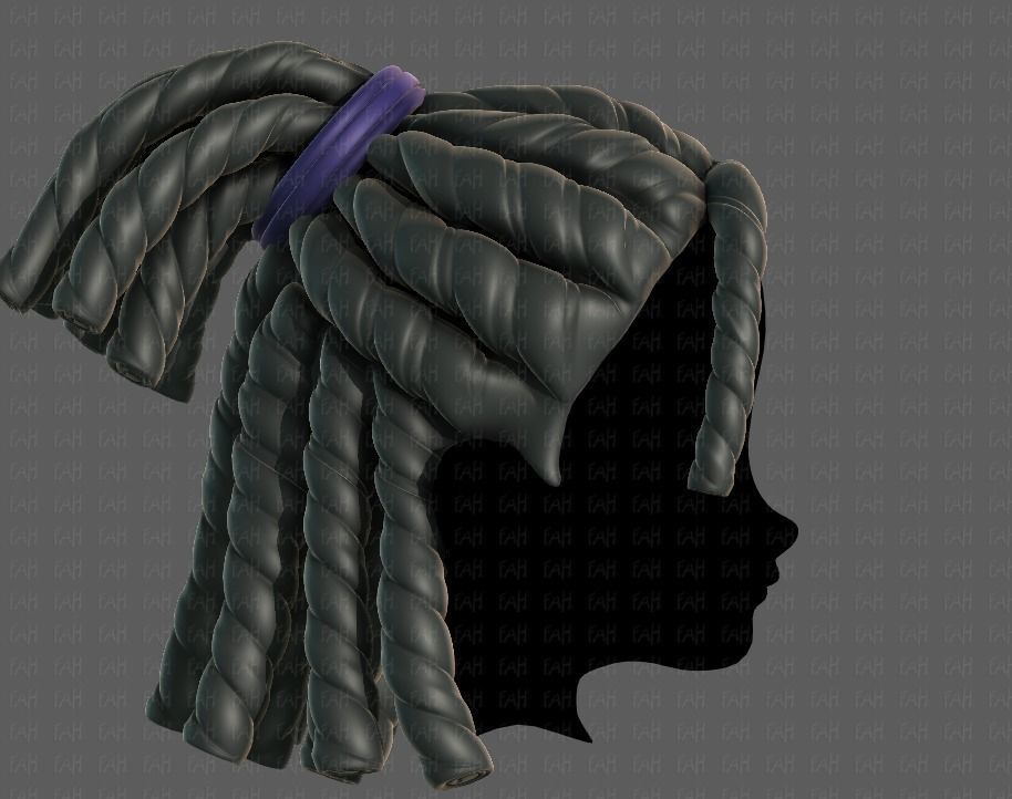 3D Hair style for boy V78 3D model_3