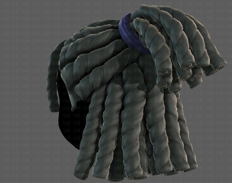 3D Hair style for boy V78 3D model_22