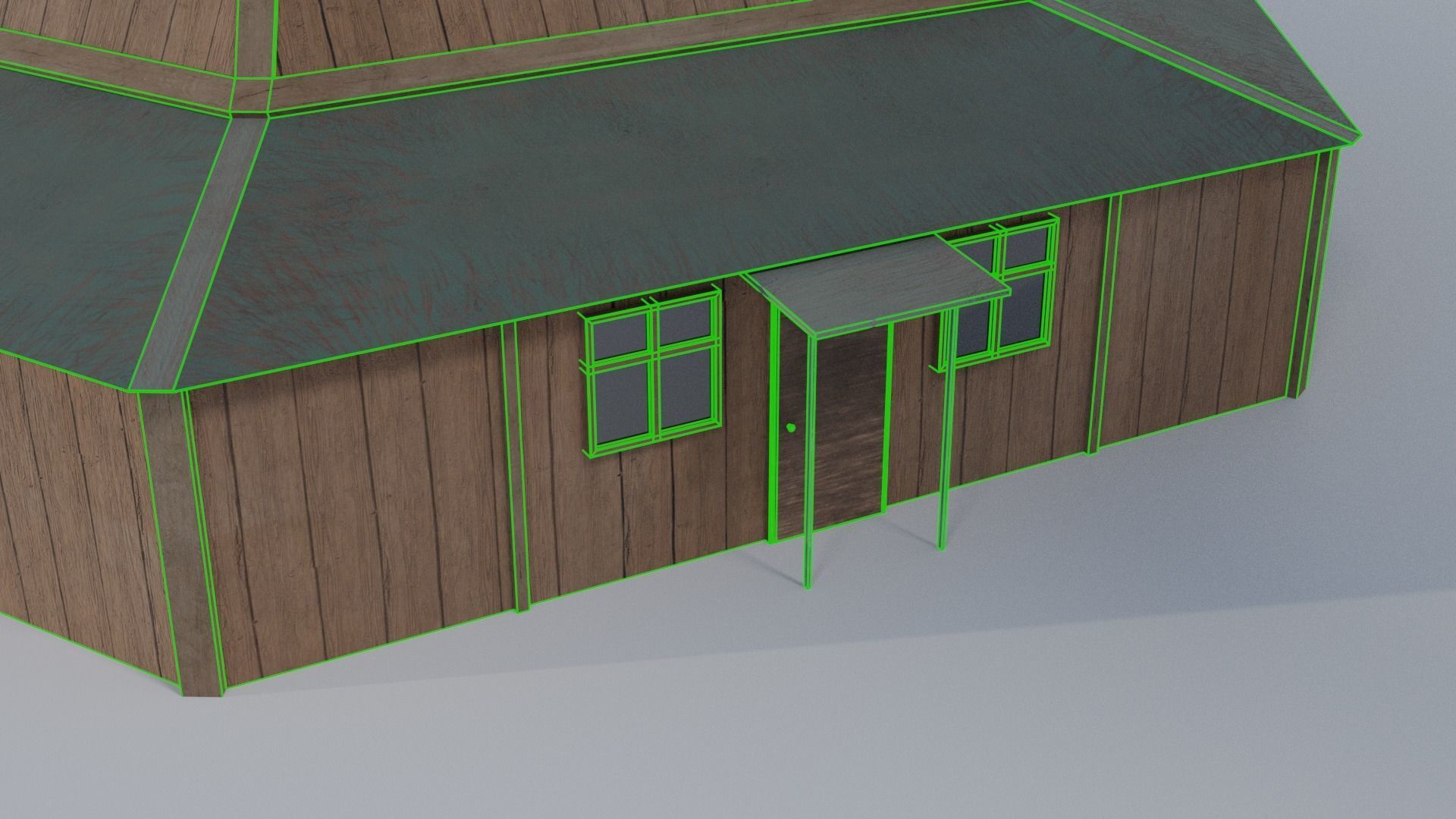 wooden tower with a metal upper floor 3D model_4