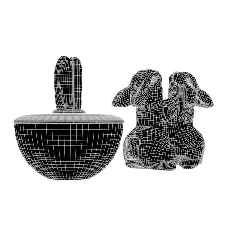 Easter Bunny Set 3D print model_3